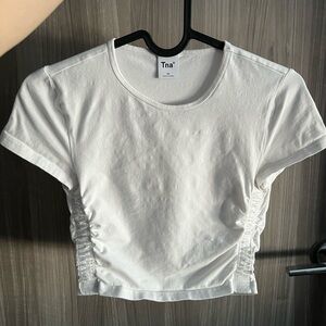 TNA White Cropped T-shirt